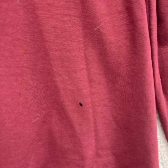 Calvin Klein 1/4 Zip Sweater Mens S Cotton Maroon Knit Mock Neck Pullover Read - Picture 15 of 16